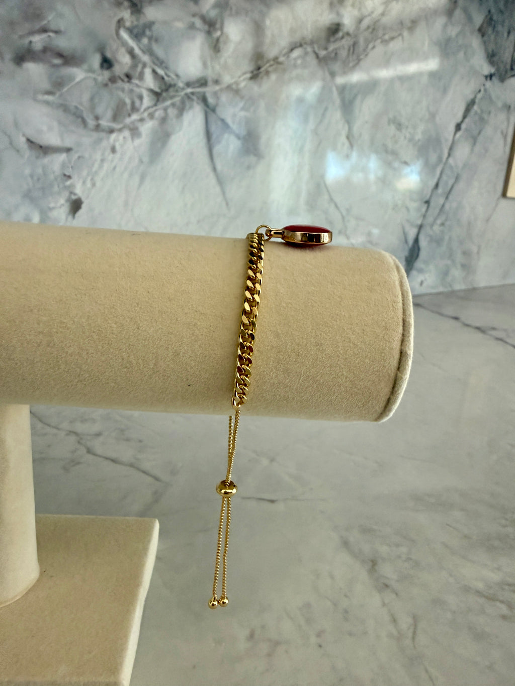 Iconic Cherry Red Clover Bracelet
