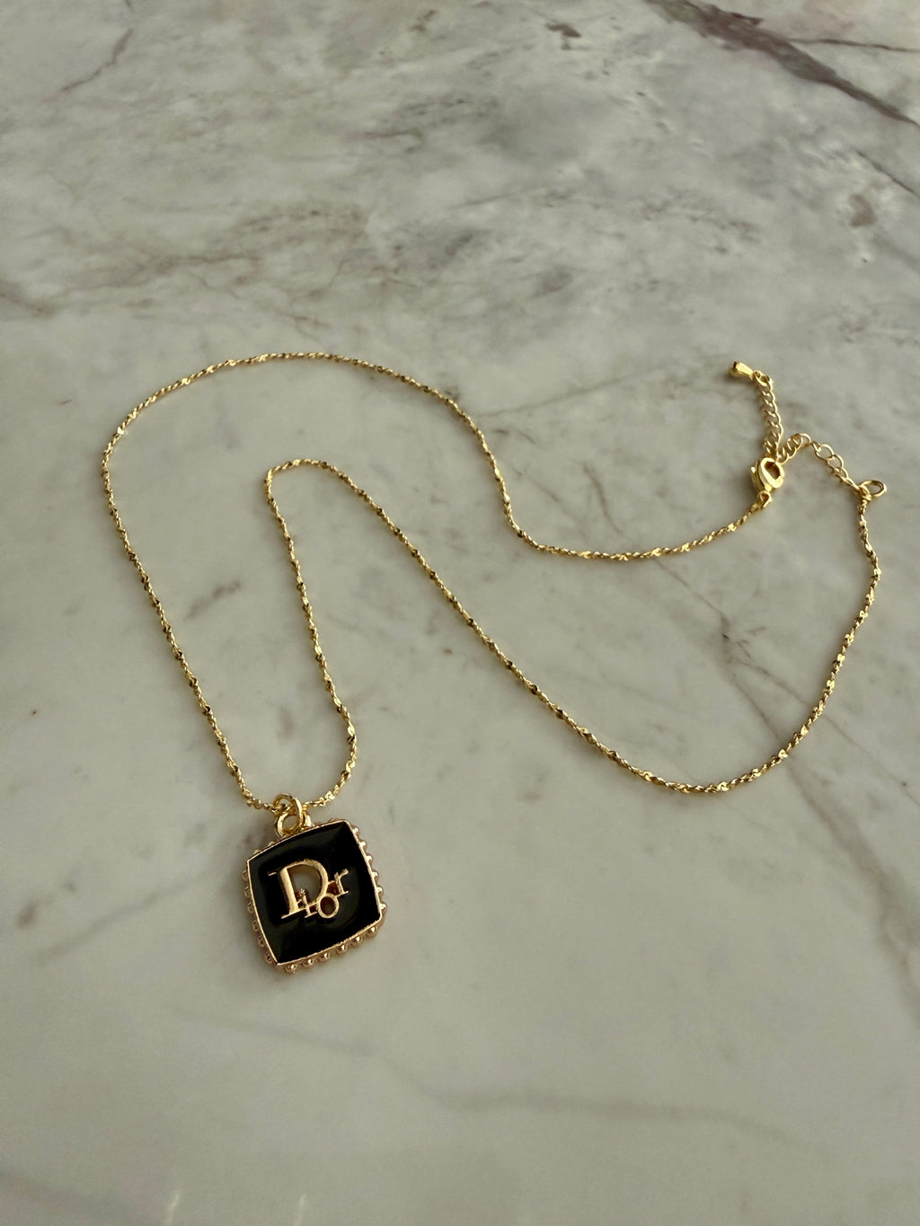 Dena Square Charm Necklace