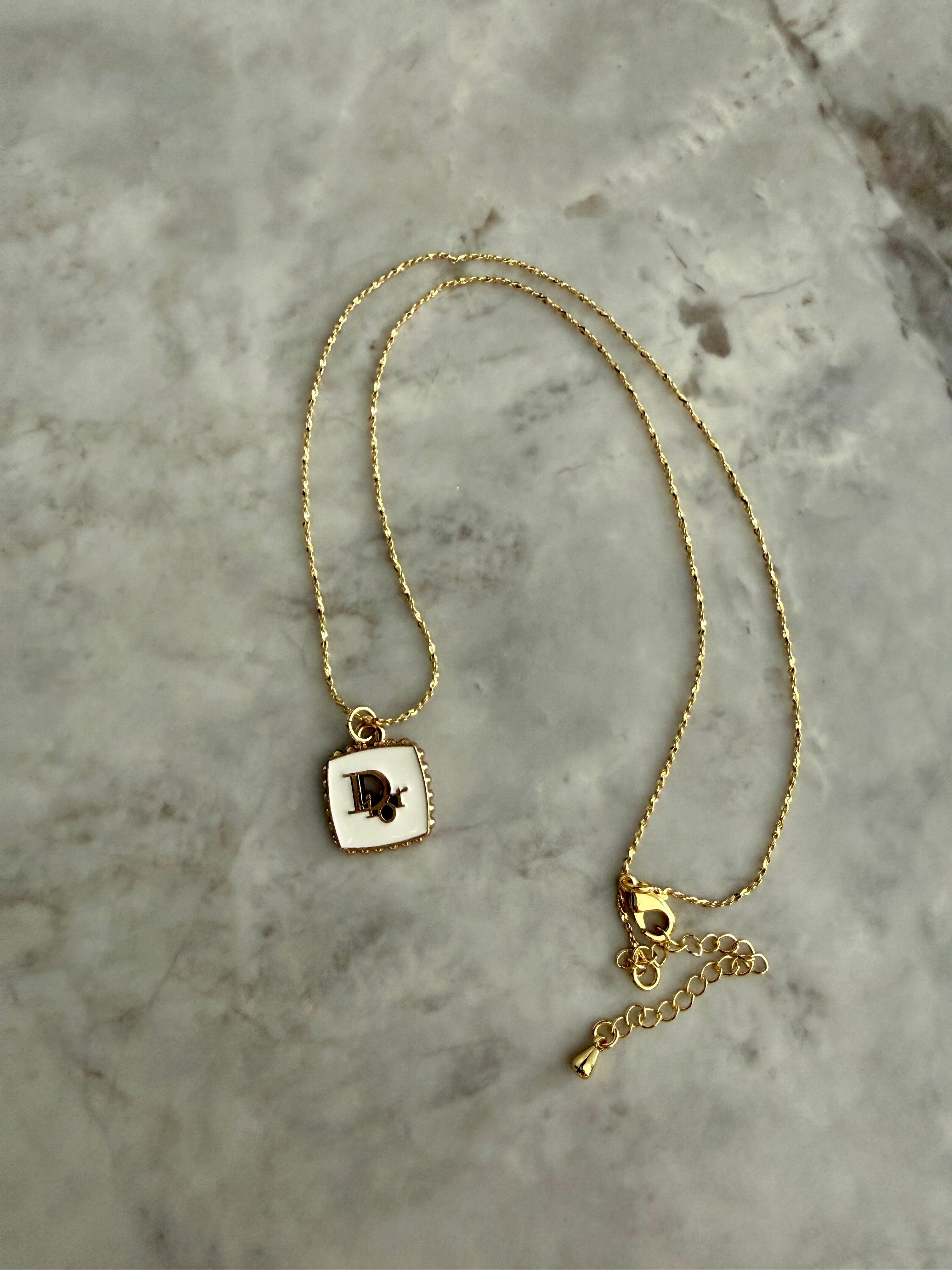 Dinah Square Charm Necklace