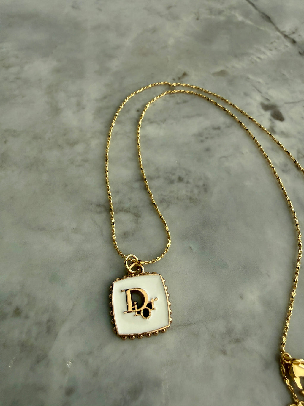Dinah Square Charm Necklace