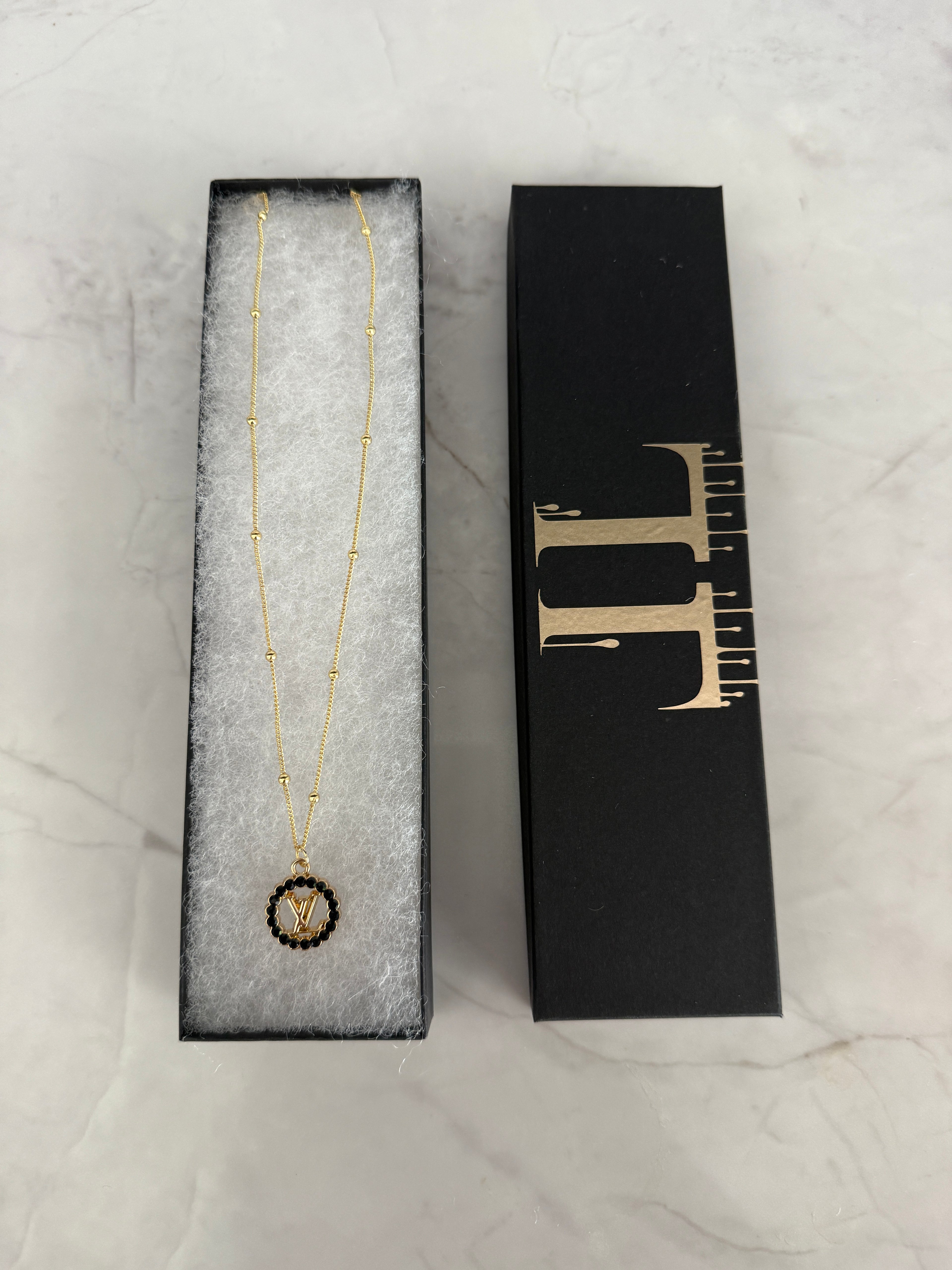 Lori Black Rhinestone Necklace