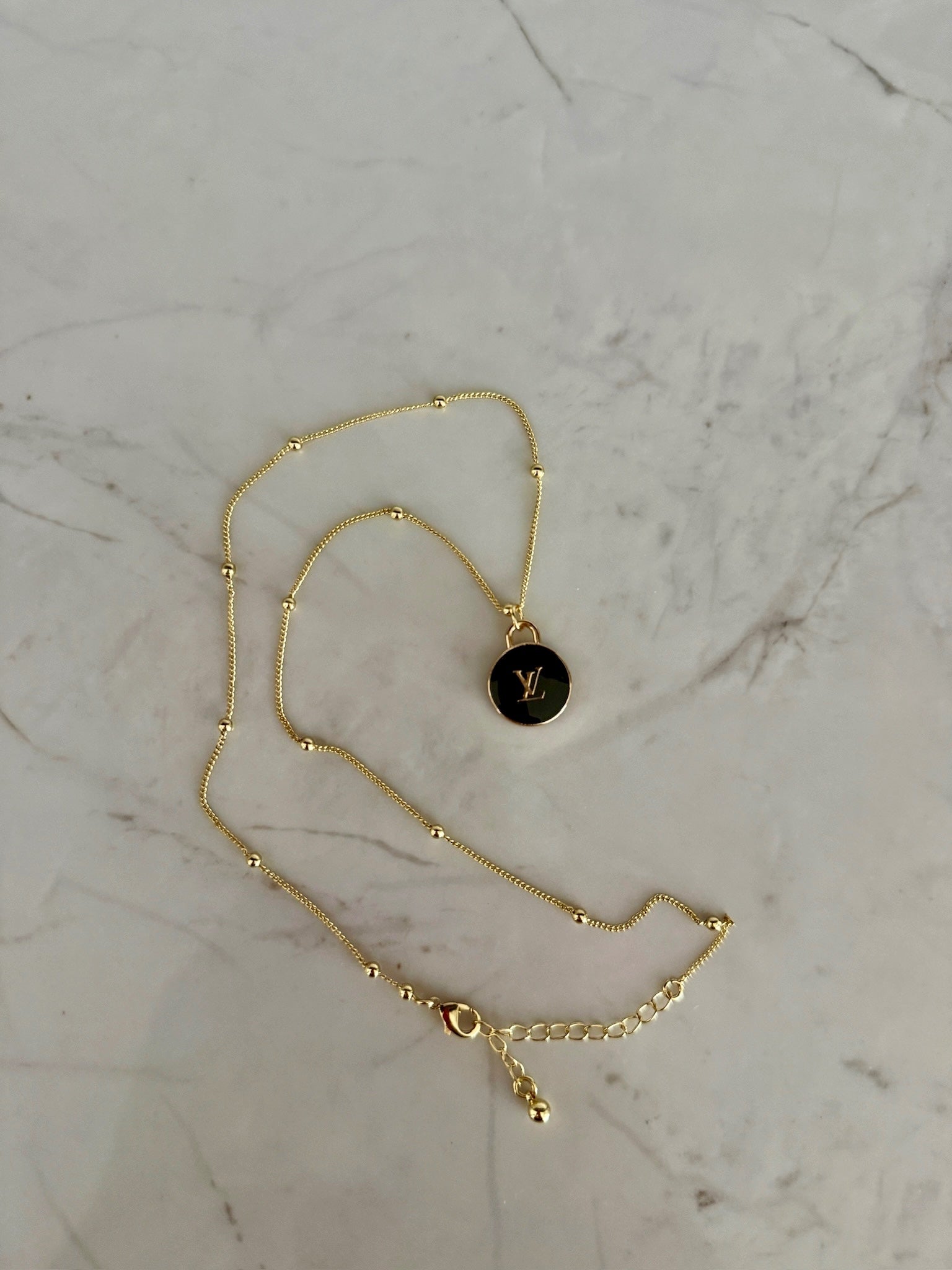 Livvi Black Charm Necklace