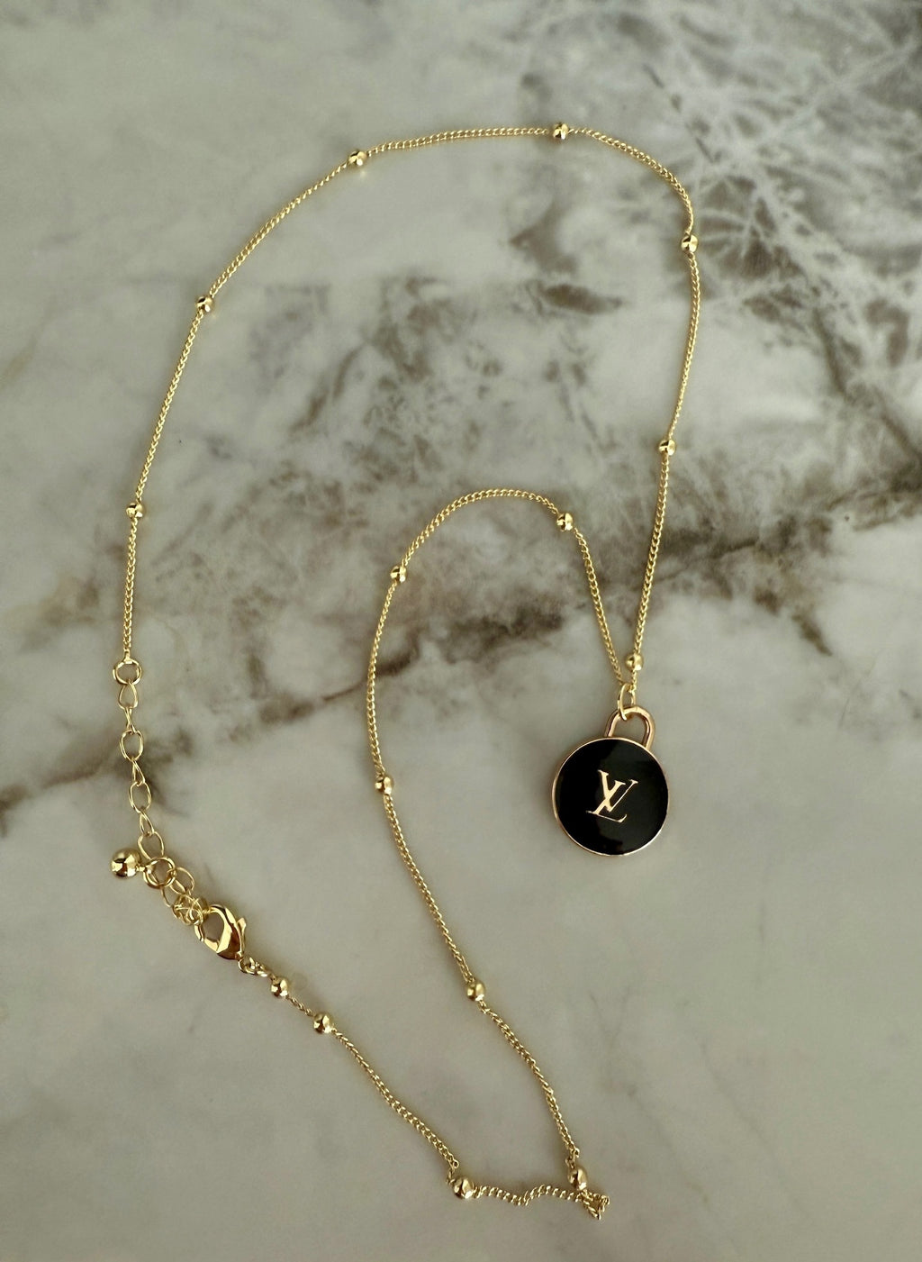 Livvi Black Charm Necklace