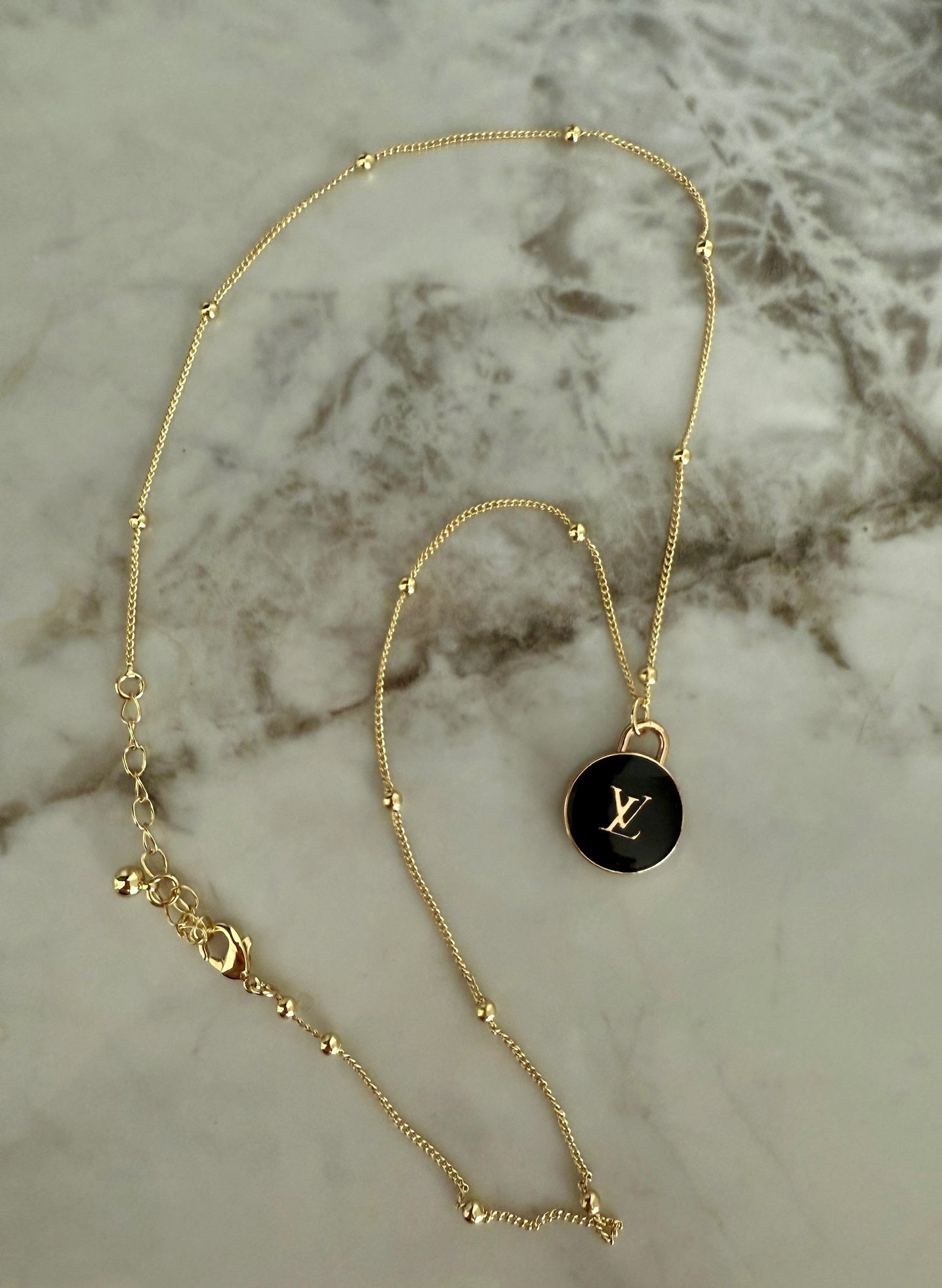 Livvi Black Charm Necklace