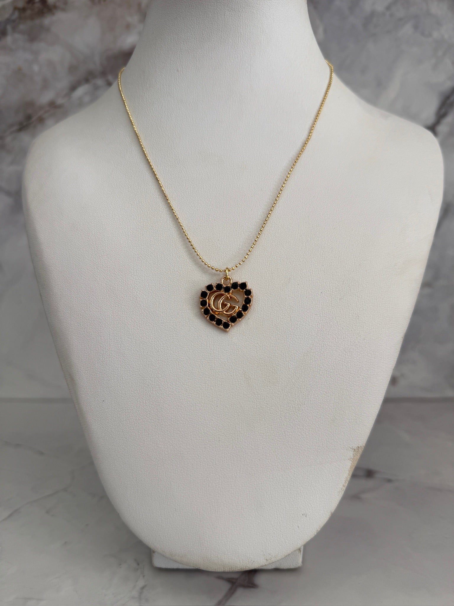 Eva Deep Green Rhinestone Necklace