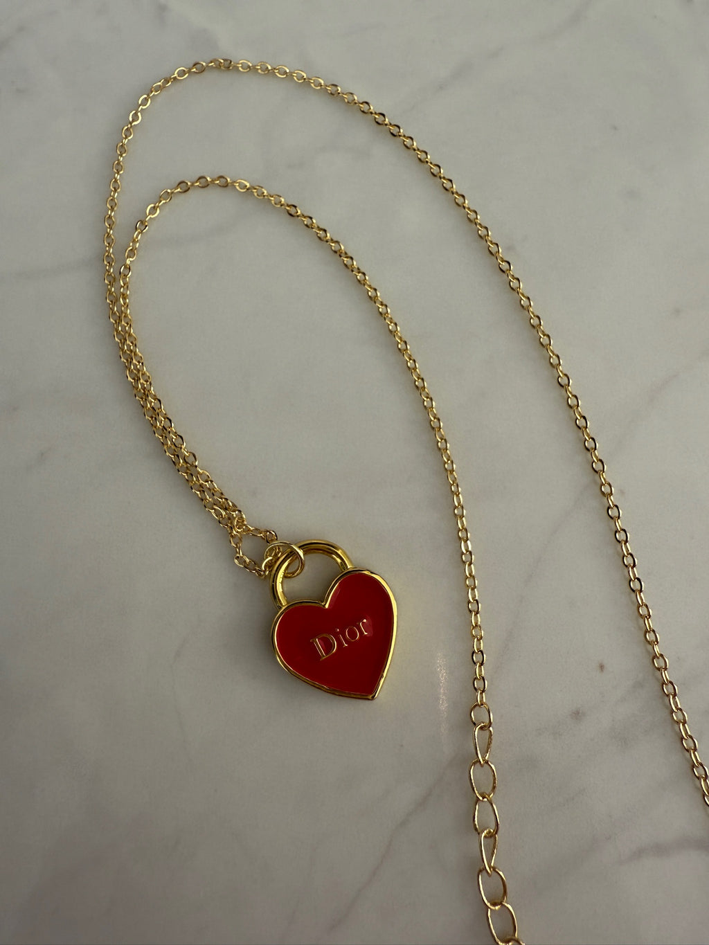 J'adore Red Heart Charm Necklace