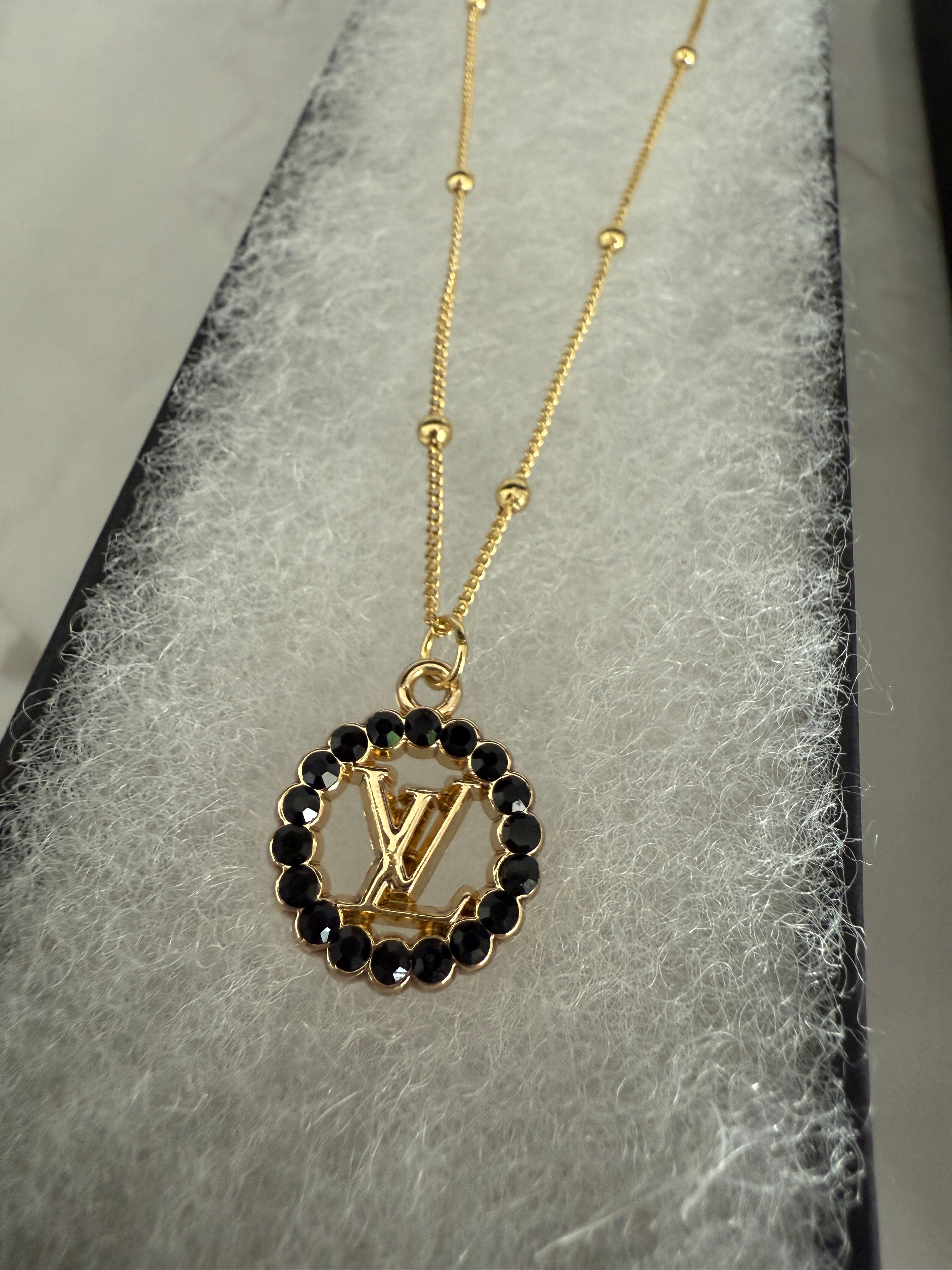 Lori Black Rhinestone Necklace