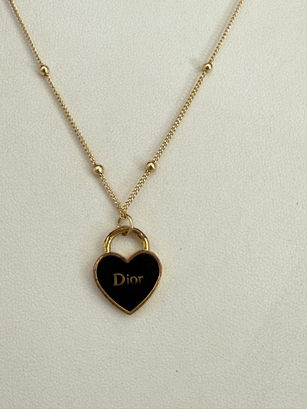 J'adore Black Heart Charm Necklace