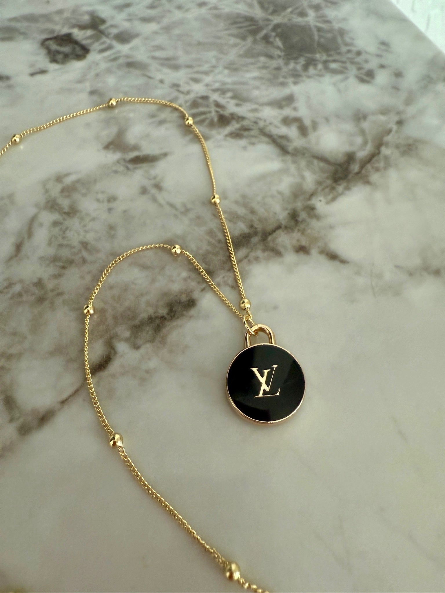 Livvi Black Charm Necklace