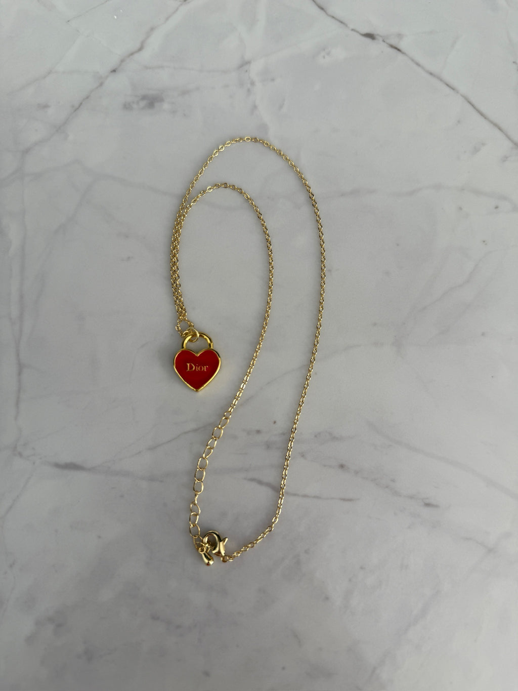 J'adore Red Heart Charm Necklace